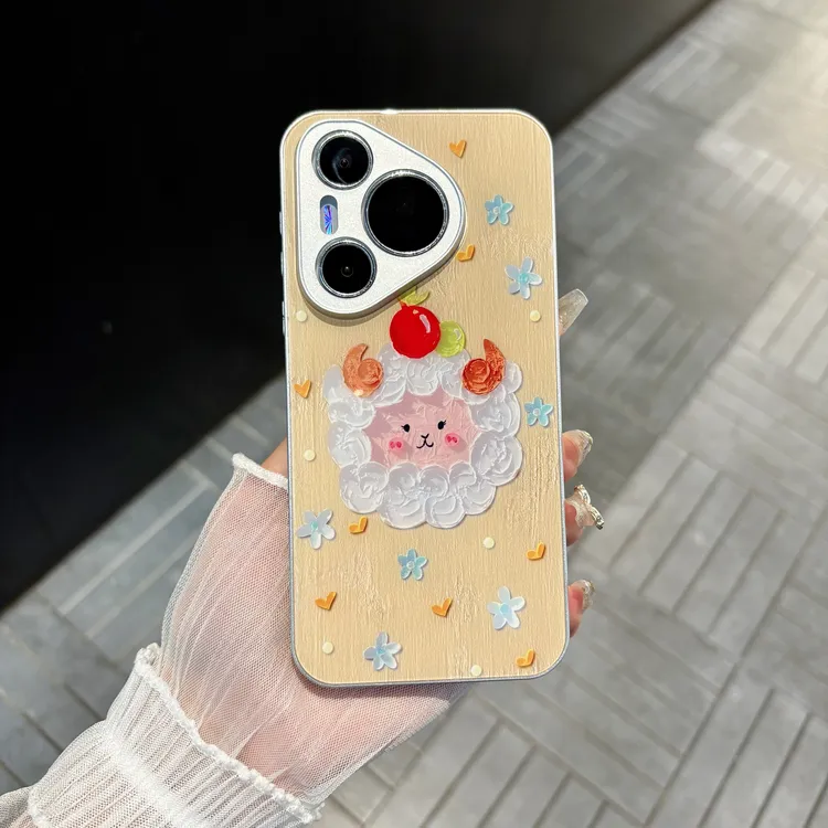 苹果/华为/oppo/vivo/小米 油画小羊适用pura70肤感玻璃手机壳