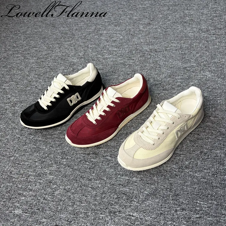 lowellflanna轻奢25经典拼色系带运动休闲鞋时尚透气百搭春秋女鞋