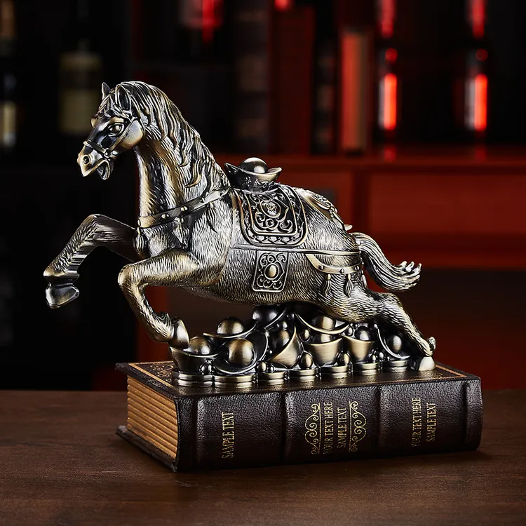 马到成功烟灰缸家用客厅创意个性办公室轻奢防飞灰烟味烟缸摆件