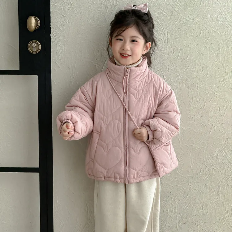 女童棉服秋冬款2025秋季新款女宝宝薄款棉衣洋气时髦儿童秋冬装
