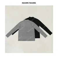 NiannNiann 新品女装基础半高领显瘦超细美丽诺羊毛打底衫16185