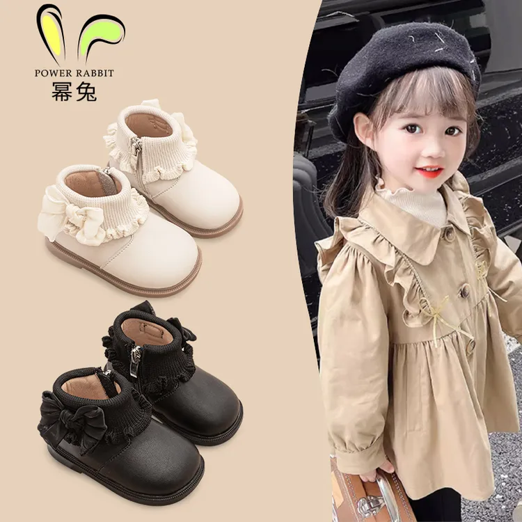 女宝宝马丁靴时尚软底婴儿学步鞋秋冬季新款女童小皮鞋切尔西靴子