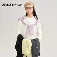 女大童长袖T恤秋冬款2025新款简约洋气打底衫上衣（25401304）1