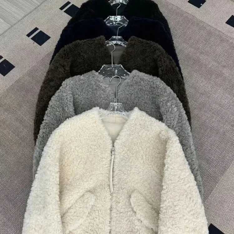 【云云精选】20972 冬季拉链开衫100棉羊毛绵外套