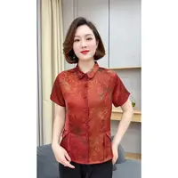 8865新中式复古国风洋气气质短袖衬衫