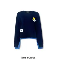 NOT FOR US藏青色假两件卫衣
