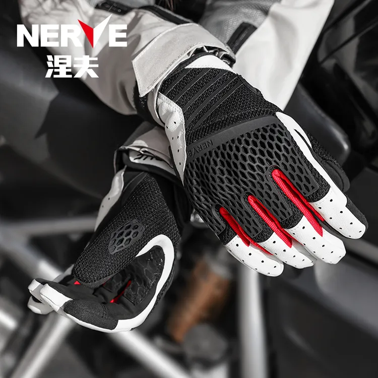 NERVE涅夫蜂巢摩托车骑行手套男女夏季机车赛车骑士防护透气触屏