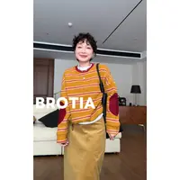 BRA 【橘韵条纹】25秋冬新款飒型撞色小众条纹上衣长袖女