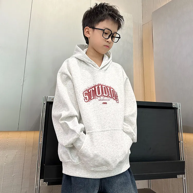 【实体品质】男童卫衣春秋款大童2025新款男孩秋季连帽长袖上衣洋气
