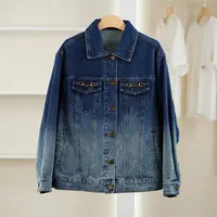麦迪尚品 40610208 春秋时尚休闲百搭牛仔外套品牌撤柜女装