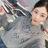  [衬衫合集]宽松秋冬新款打底纯棉长袖衬衫女（K701--K750）