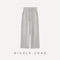 （预售）【贵姐NICOLE】设计师新款针织休闲直筒裤5NKZ006