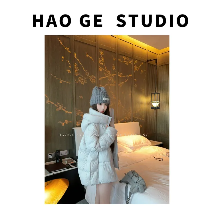 浩哥严选●雪国暖冬HGQ5YRF3859A羽绒服预时尚百搭宽松冬季连帽款