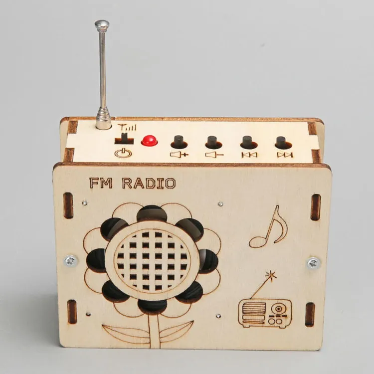 科学实验儿童迷你收音机木质科技小制作diy智力电路科技作品
