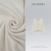 DEDM•STUDIO/秋冬慵懒精致纯色极简风排扣针织开衫2511ZZS/691059