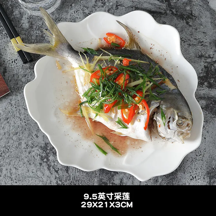 高温釉下彩陶瓷盘汤盘家用菜盘微波炉餐具碟子套装包邮