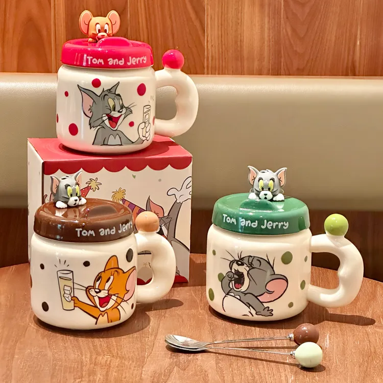 猫和老鼠联名陶瓷马克杯男女生生日礼物大容量喝水杯情侣生日礼物