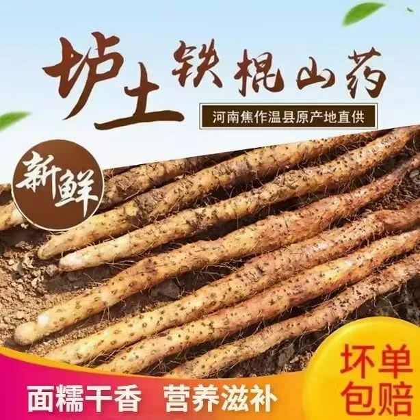 怀甄新鲜采挖软糯粉铁棍山药5斤蔬菜山药铁棍山药直播