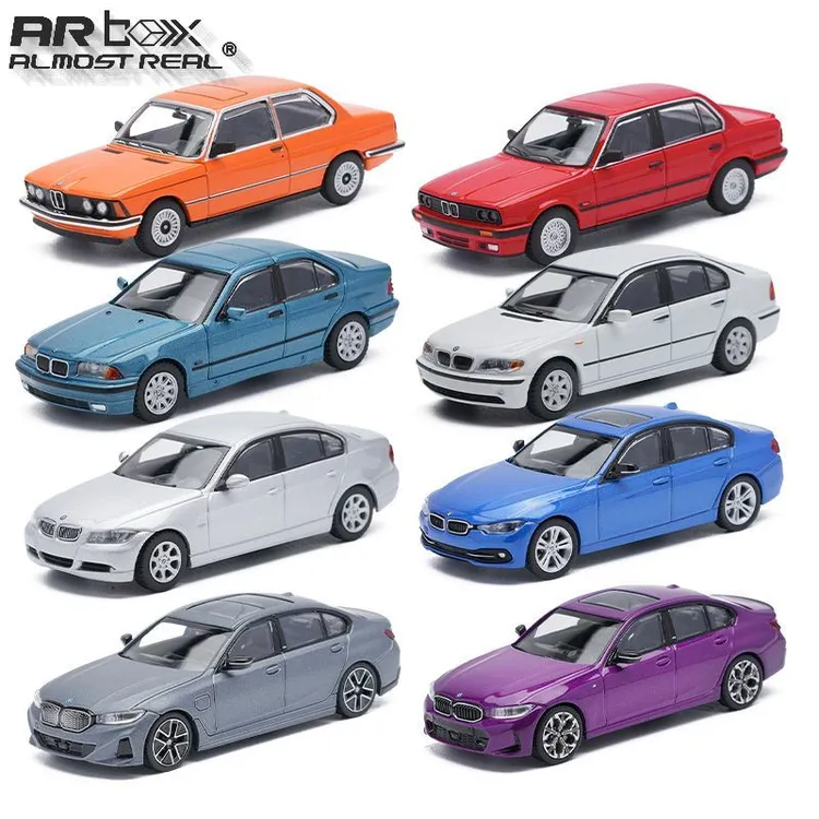 AR box 1:64 宝马3系 50周年套装合金汽车模型小比例车模跑车收藏