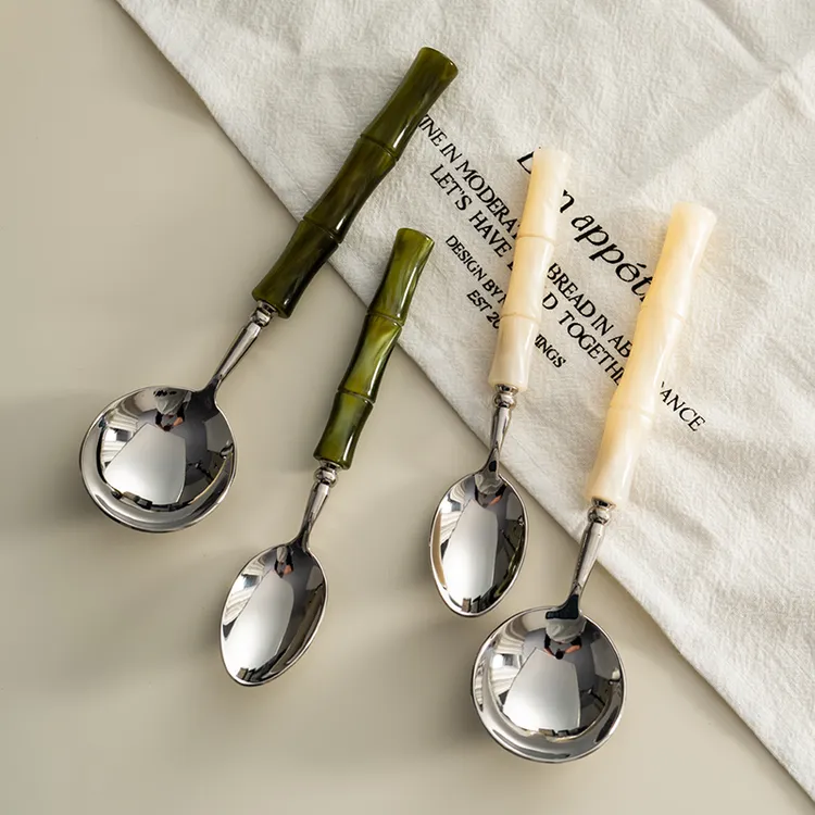 onlycook食品级304不锈钢勺吃饭餐勺儿童喝汤小调羹甜品勺汤匙