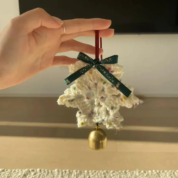 2025新款雪花挂件毛线手工编织diy材料包钩针圣诞节礼物车挂解闷