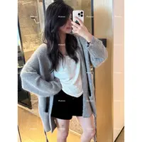 私服｜兔毛绒慵懒针织开衫罩衫