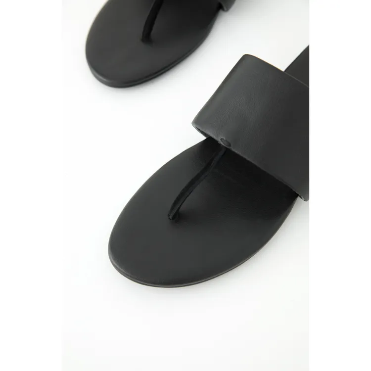 BAYBERYL老贝黑咖人字拖一字夹脚平底百搭休闲夏凉拖DD5E0726-5/8