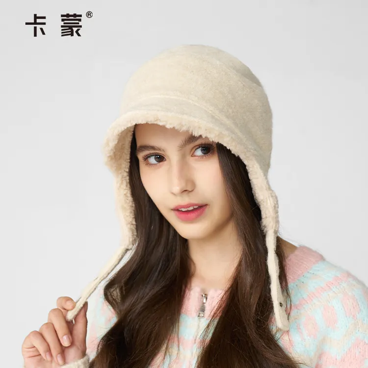 卡蒙帽子保暖加厚护耳帽冬飞行员帽骑电动防风防寒大头围优质帽子