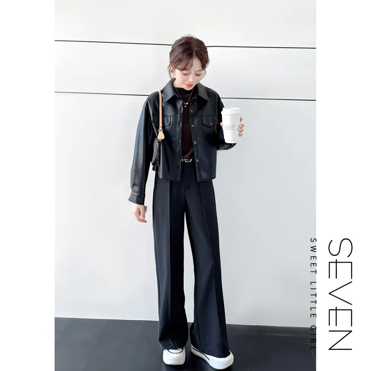 【现货】气场长腿王⑧七七146小个子分割高级感灰色西装裤女款小美说