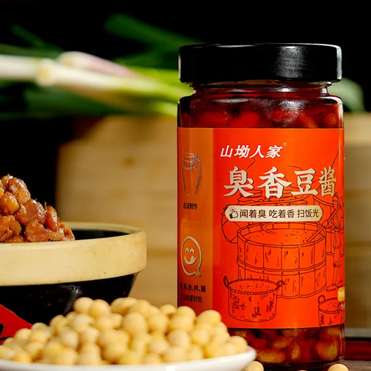山坳人家安徽特产手工制作臭香豆酱【中式纳豆】闻着臭吃着香