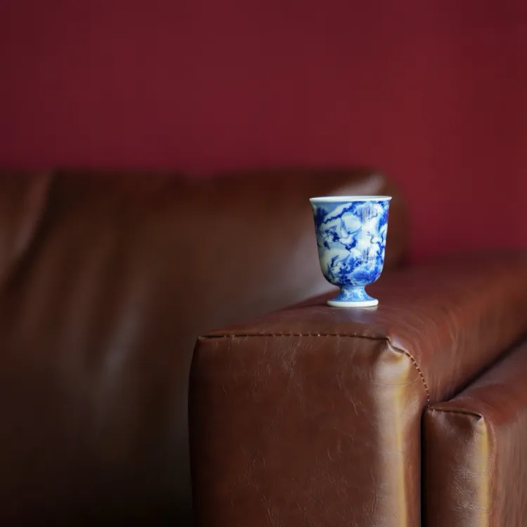 《芳芳吖》妙色柴窑百鹤闻香杯