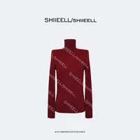 SHIIEELL新款老钱风休闲气质时尚提花百搭高领打底衫针织衫Z8063