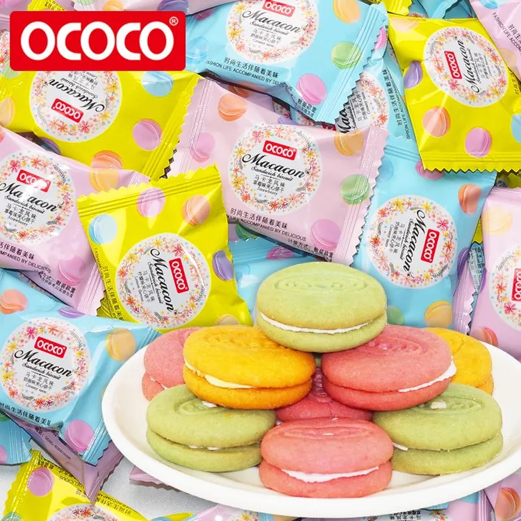 独立整箱夹心饼干网红好吃ococo小包装办公室迷你小零食品马卡龙