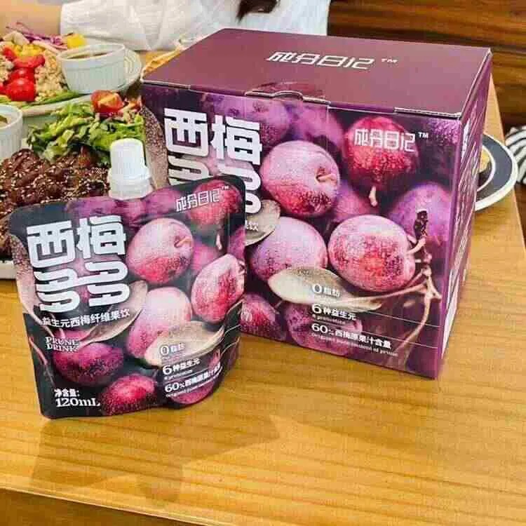 成分日记西梅汁西梅多多益生元大餐后的救星纤维果汁饮料120ml/袋