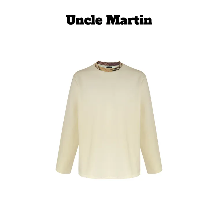马丁叔叔 25AW 长袖打底亲肤舒适感 领子拼接高级面料686