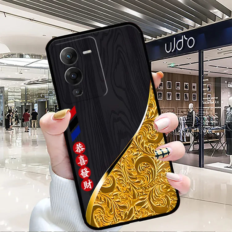 适用VIVOS15pro手机壳V2207A全包边女新款软壳男硅胶中国风防摔潮