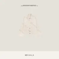 MRHALA萃赏廓型斜云棉口袋长袖外套女 LW41249