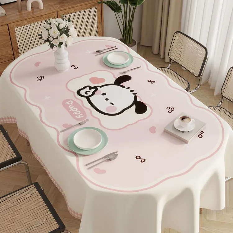 免洗隔热椭圆形桌布高级防油防水轻奢质感家用酒店多场景适用桌垫