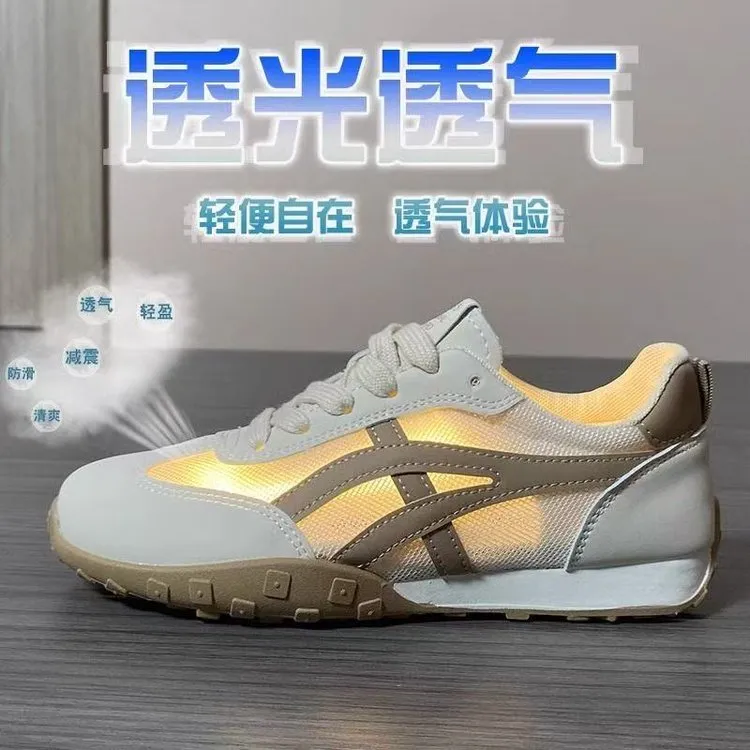 【K总】德训鞋女25春夏透气软底轻便舒适休闲鞋练车跑步运动平底鞋