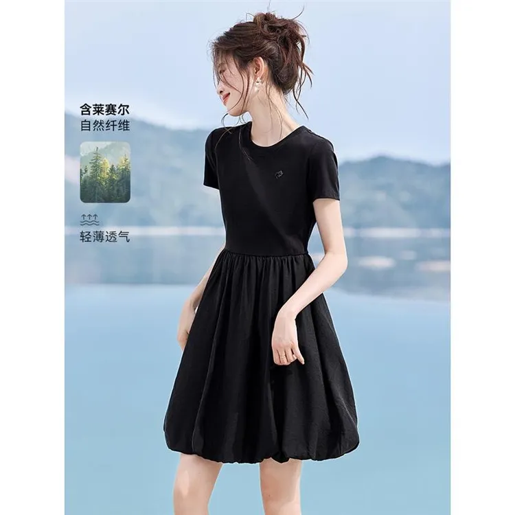 哥弟阿玛施正品2025显瘦洋气夏季气质修身短款知性风衣服连衣裙女