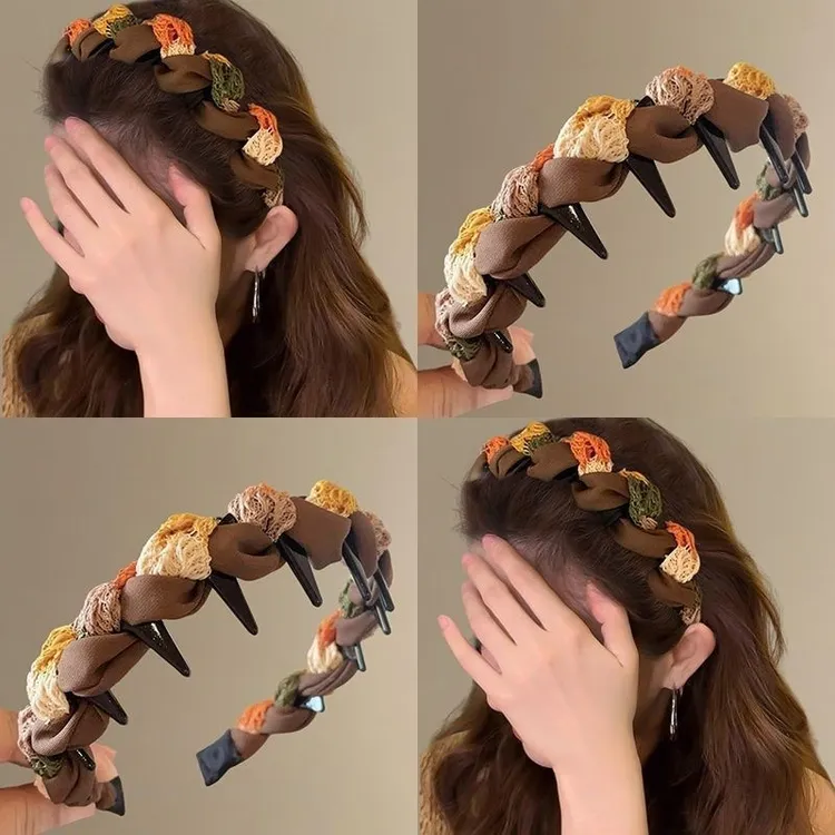 甜美百搭齿梳防滑发箍日常外戴高颅顶发卡头箍发饰2025冬新款PPI