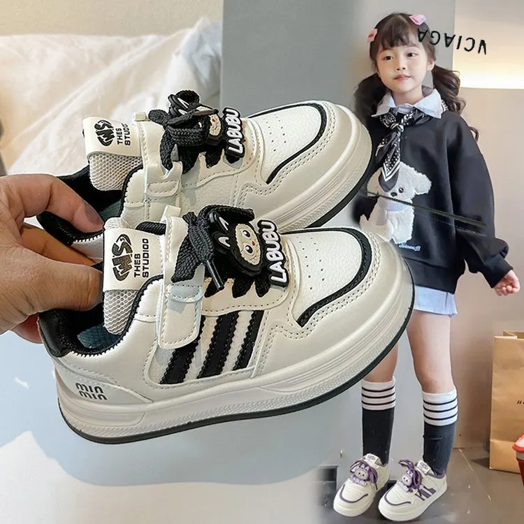 爆款拉布布女童鞋子春秋2025新款儿童运动鞋女孩轻便小白板鞋时尚