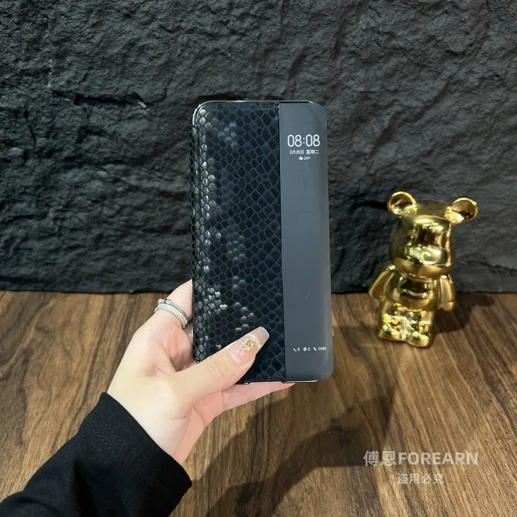 适用于华为pura80pro手机壳真皮翻盖p80pro+加保护套网红个性磁吸