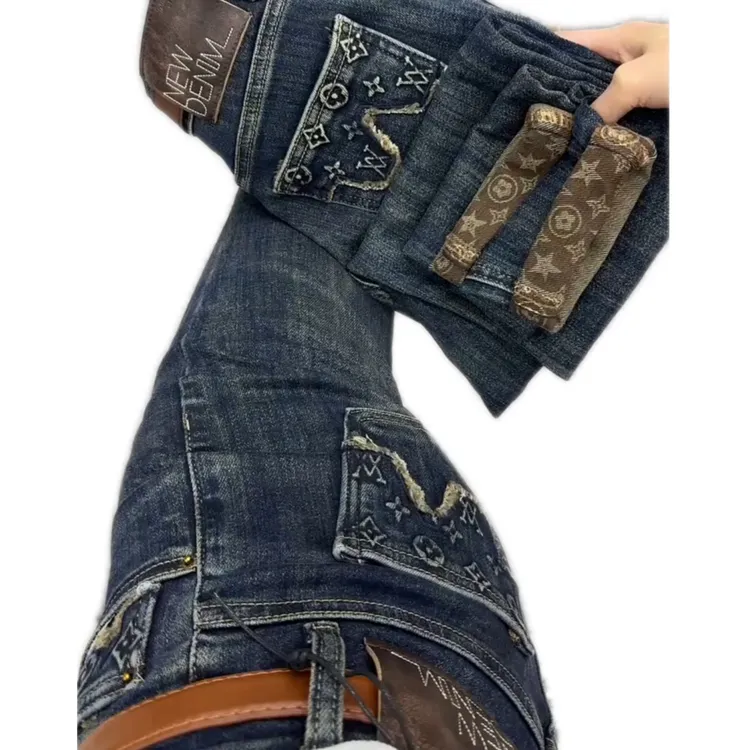 8051-23026-8807款高腰弹力修身小脚牛仔裤