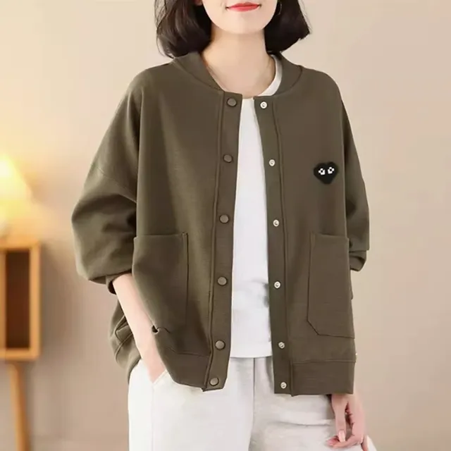 妈妈秋装开衫女休闲短外套2025新款爆款时尚洋气时髦上衣宽松大码
