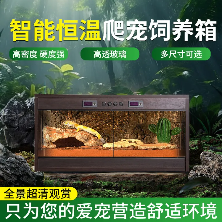 实木温控智能恒保温爬宠玻璃饲养箱陆龟蛇蜥蜴鬃狮芦丁鸡定制育雏