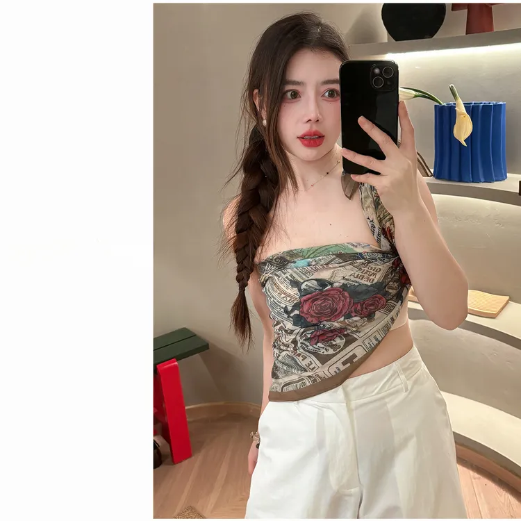 百变防晒方巾法式复古印花方巾女夏季小众设计多种穿法护脖颈领巾