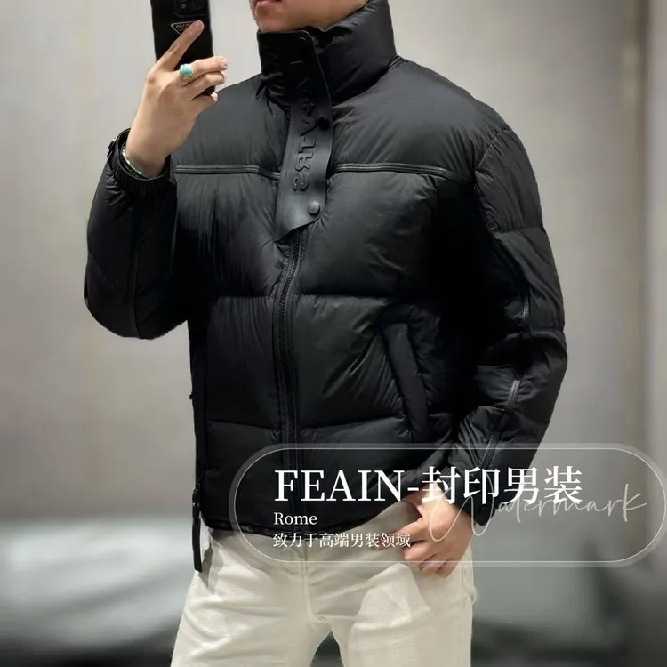 【雷迪凯奇】高端定制手工羊皮拼接高充绒羽绒服5291