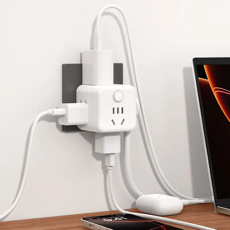 飞利浦一转五魔方插座转换器插头带开关插排宿舍插排推荐