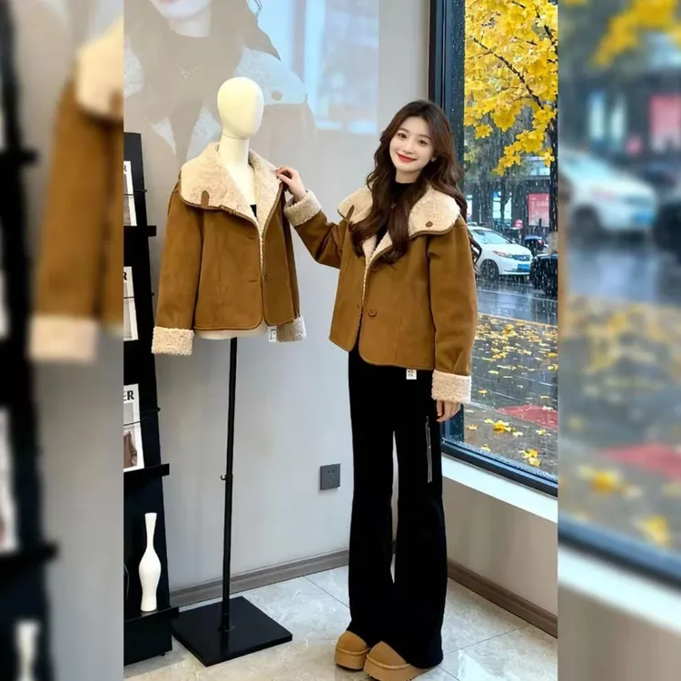 超火早秋美拉德色系穿搭新款套装女2025设计感时尚外套裤子两件套